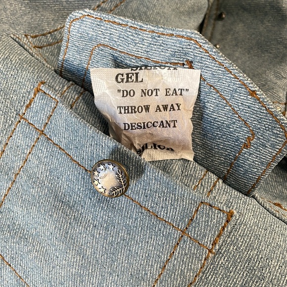 STUDDED BIKERS DREAM APPAREL DENIM Metal Hardware 100% LEATHER MOTORCYCLE JACKET - Picture 11 of 14